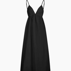 Open Back Maxi Dress - Black XS